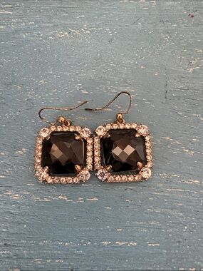 Vintage Badgley Mischka bold crystal fish hook drops